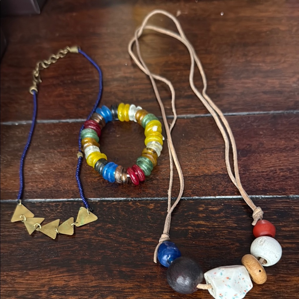 Colorful Beaded Necklaces and Bracelet Set